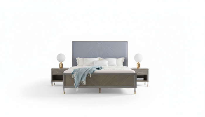 Mobilier de chambre à coucher de luxe 2x Set de tables de chevet Lits Mobilier d'hôtel dubaï