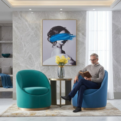 Turkis Design de salon Fauteuil 1 place Rembourrage Mobilier Salon Club