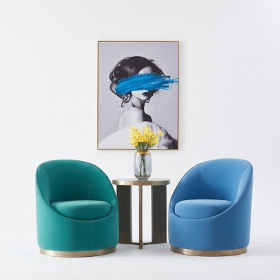 Turkis Design de salon Fauteuil 1 place Rembourrage Mobilier Salon Club
