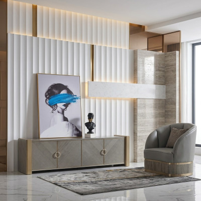 Meuble TV de luxe Buffet Armoire Commode Armoires Buffet bas