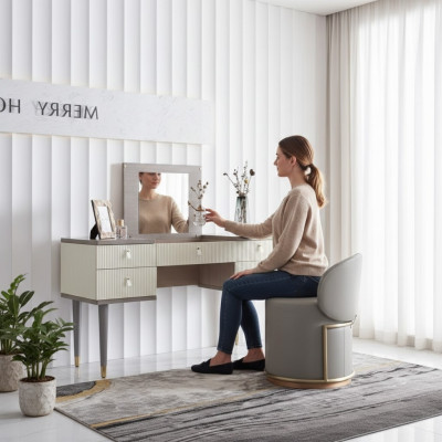 Coiffeuse Consoles Table Secrétaire Cosmétiques Miroir Commode Tabouret