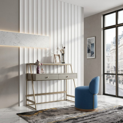 Coiffeuse + Fauteuil Coiffeuse Table de maquillage Miroir Commode