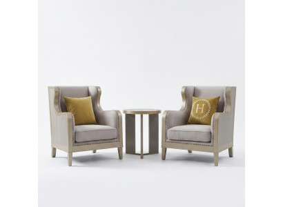Ensemble de fauteuils Rembourrage Une place Assise 2 fauteuils de club design de salon de luxe Mobilier d'hôtel
