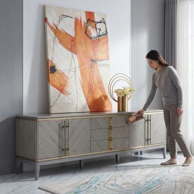 Buffet de luxe pour téléviseur, meuble bas pour téléviseur, armoire xxxl, table de salon, meuble en bois pour téléviseur