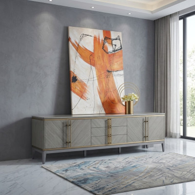 Buffet de luxe pour téléviseur, meuble bas pour téléviseur, armoire xxxl, table de salon, meuble en bois pour téléviseur