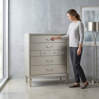 Meubles de luxe Coffres de tiroirs en or Armoire commode Armoire en bois Salon