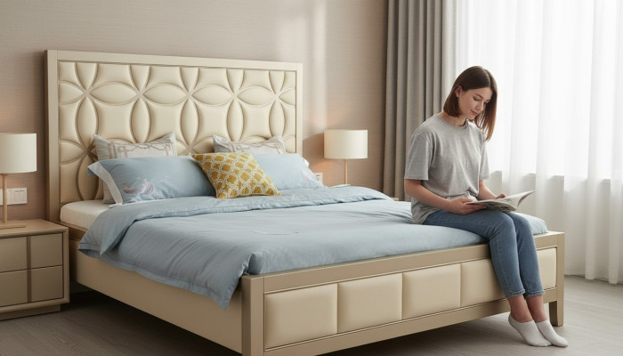 Chambre Lit de luxe Lits doubles Bois 180x200cm Lit royal de luxe
