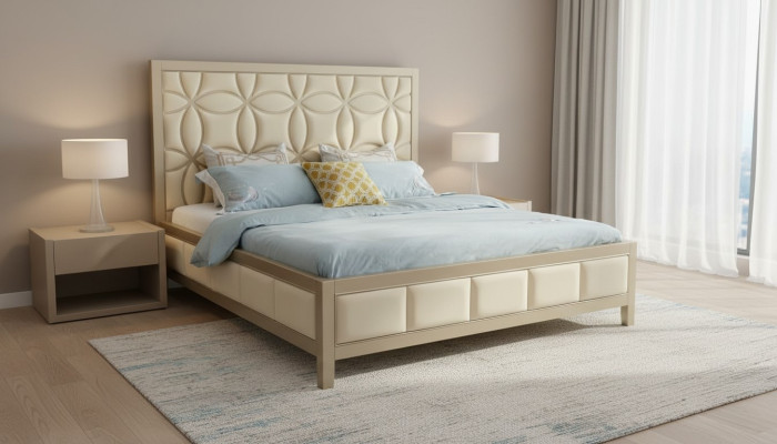 Chambre Lit de luxe Lits doubles Bois 180x200cm Lit royal de luxe