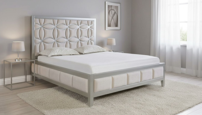 Lits doubles Lit royal Décoration de chambre Lit moderne en bois 180x200cm