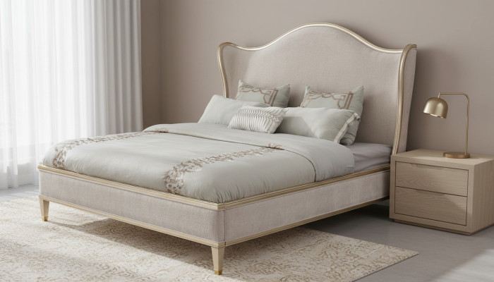 Design Textile Bed Luxury Upholstery Beds Decorative Double Modern Marriage 180x200 Conception Lit Textile Luxe Lits Rembourrés Décoratifs Doubles Moderne Mariage 180x200