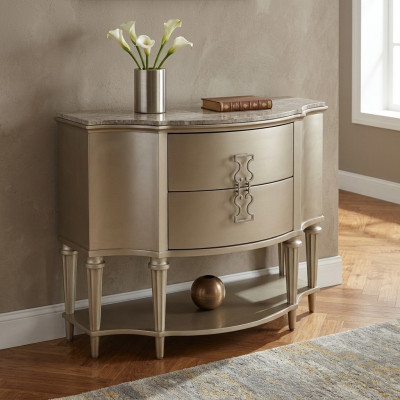 Commode élégante Commode ronde Commode en marbre Mobilier de designer de luxe