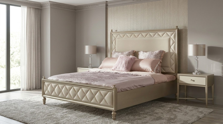 Chambre Lit classique Lits d'hôtel Lit double Design Bois de luxe