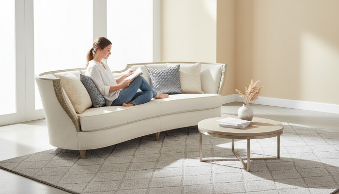 Canapé de luxe xxl 4 place en tissu de designer pour canapés et cauchemars