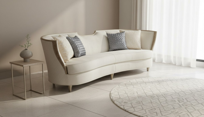 Canapé de luxe xxl 4 place en tissu de designer pour canapés et cauchemars