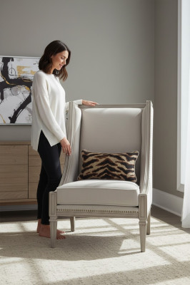 Siège de luxe pour salon Fauteuils rembourrés Salle de séjour Design moderne