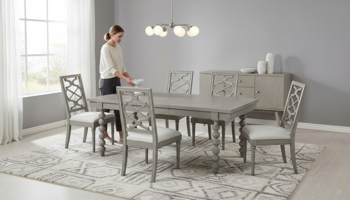 Ensemble de fauteuils en cuir design de luxe 6 chaises avec assise rembourrée.