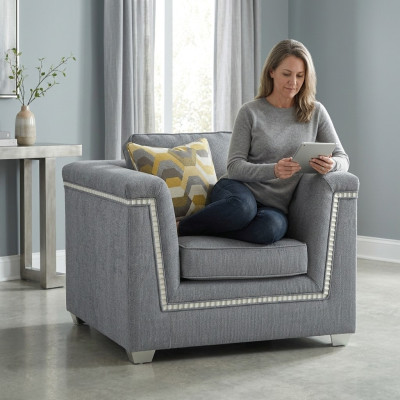 Mobilier de design de luxe Chaises Fauteuil moderne Textile Salon
