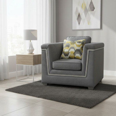 Mobilier de design de luxe Chaises Fauteuil moderne Textile Salon
