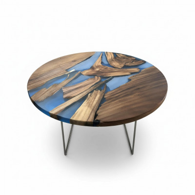 Tables rondes Table à manger Table de design Moderne Rivière de mer Meubles 90 cm