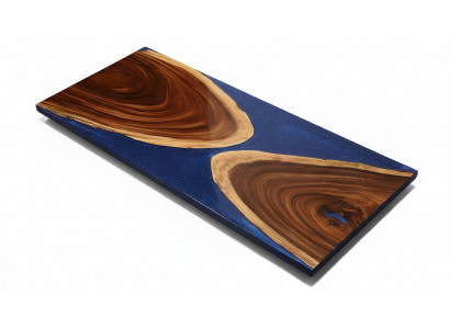 Table à manger 1m² résine époxy Bois massif Mobilier table époxy en cascade