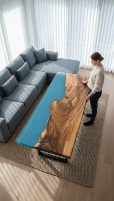 Design Table Moderne Mer Fluss Möbel Tische Esstisch Tische Epoxid