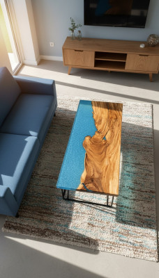 Design Table Moderne Mer Fluss Möbel Tische Esstisch Tische Epoxid