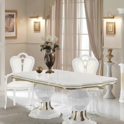 Table de salle à manger de designer de style classique Salon Italien Tables Mobilier