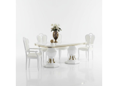 Table de salle à manger de designer de style classique Salon Italien Tables Mobilier