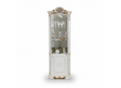 Vitrine d'angle blanche Vitrine en verre Vitrines Armoires Étagère de meubles italiens
