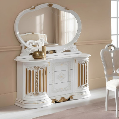 Commode classique avec miroir Buffet xxl Armoire Buffet Meubles Italiens