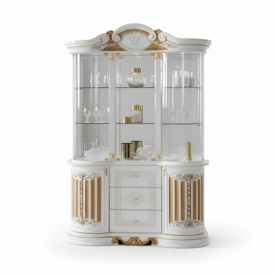Meubles de luxe italiens xxl Vitrine Armoire commode Armoire en verre Armoire de designer neuve