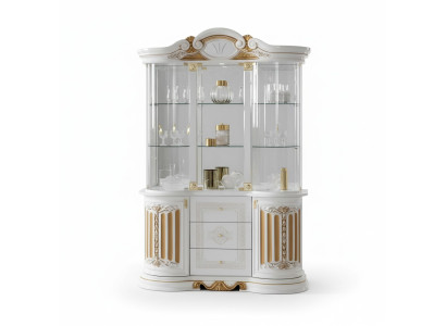 Meubles de luxe italiens xxl Vitrine Armoire commode Armoire en verre Armoire de designer neuve