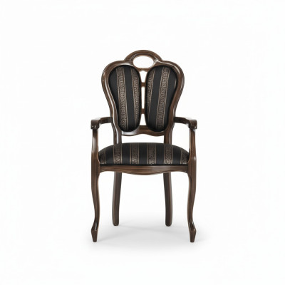 Chaise avec accoudoir Chaise design de luxe Meuble textile Fauteuil une place Fauteuil en bois neuf