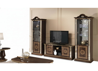 Meuble de cloison italien Armoire Vitrine Meuble TV Ensemble de 3 pièces de haute qualité Vitrines TV en verre