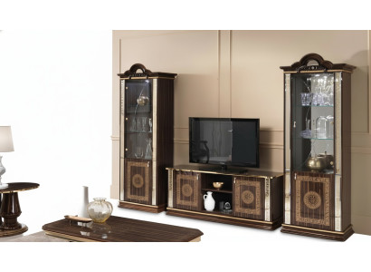 Meuble de cloison italien Armoire Vitrine Meuble TV Ensemble de 3 pièces de haute qualité Vitrines TV en verre
