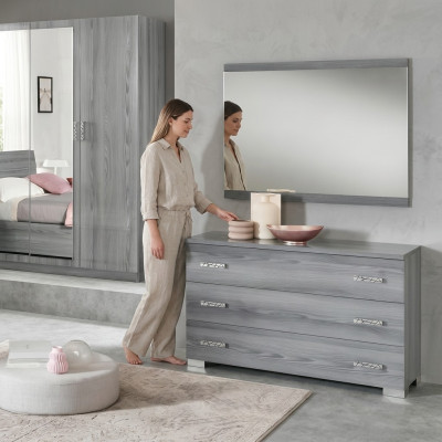 Commode Miroir Design Meuble Console Bois Armoire Portemanteau Buffet Buffet
