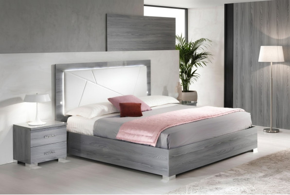 Ensemble de chambre à coucher Lit 2x Tables de chevet 3 pièces. Meubles italiens Hôtel de luxe neuf