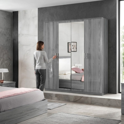 Armoires Armoire Murale 4 Portes Mobilier en Bois Chambre à Coucher nouveau