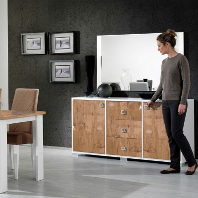 Sideboard Design - Commode 100*50 en bois de luxe Armoires de rangement Commodes de salle de séjour