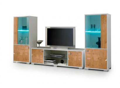 Meuble TV design Buffet télévision Brillant bas de tiroirs Nouvelle planche de mur de luxe Armoire