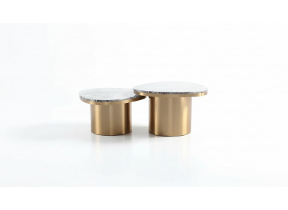 Table basse ronde design Table basse de salon Table basse Table de canapé Côté en marbre