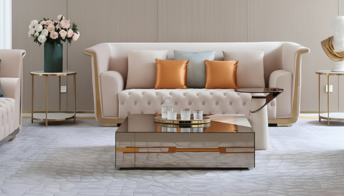 Table basse moderne avec design, table d'appoint, canapé, table en marbre, table basse en verre nouvelle.