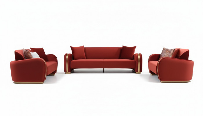 Ensemble de canapés 3 places Ensemble de canapés Design Canapés Luxueux Groupe rembourré Neuf