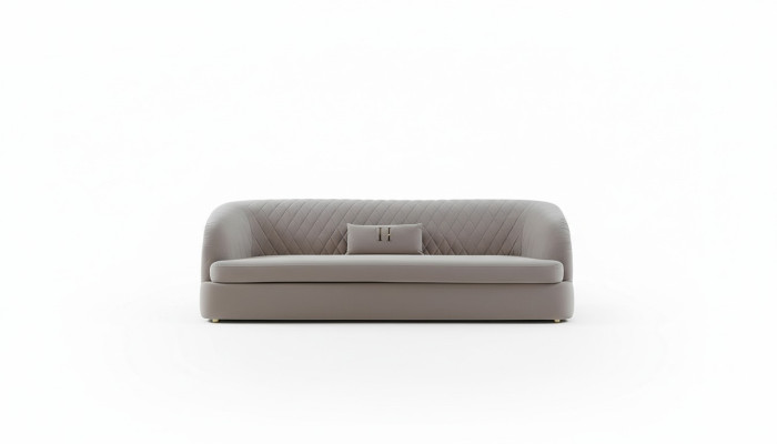 Trois places Canapé en textile rembourré Design Canapé 3 places Mobilier Grand canapé nouveau
