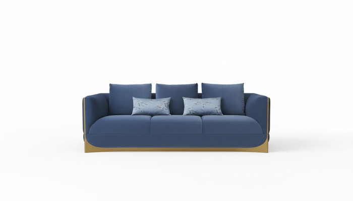 Canapé trois places. Design de rembourrage. Canapé moderne à 3 places. Meubles de luxe pour la chambre.