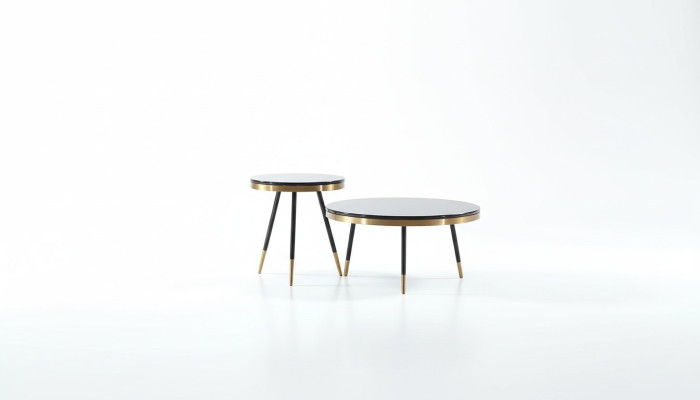 Table basse Salon de luxe Table Basse Design Tables Style Mobilier neuf 2 pièces