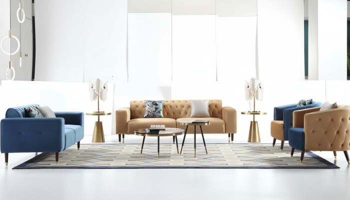 Canapé Three Seater Rembourrage Design Canapé Moderne 3 Places Canapé Mobilier de Salle Neuf