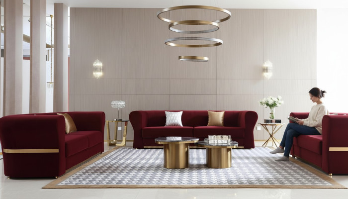 Ensemble de canapé 4+3+2 places Canapé Canapé d'angle Salon Suite Design Canapé Moderne Nouveau
