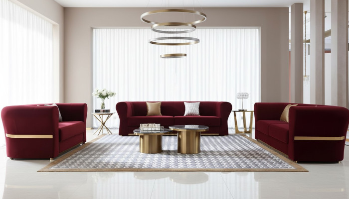 Canapé trois places Design Tissu Moderne 242 x 93 Canapé de salon Mobilier de chambre