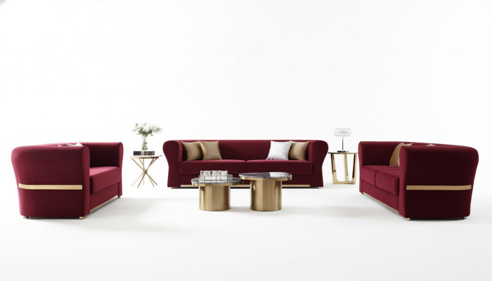 Canapé trois places Design Tissu Moderne 242 x 93 Canapé de salon Mobilier de chambre